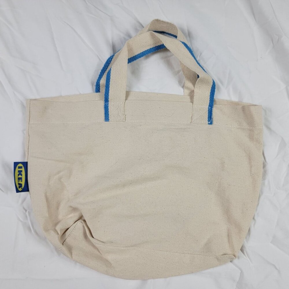 Ikea Spikrak Beige Shopping Bag Tote Travel Casual Storage Fordable Lightweight